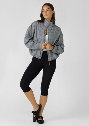 Lorna Jane Studio Jacket - Grey Mini Check