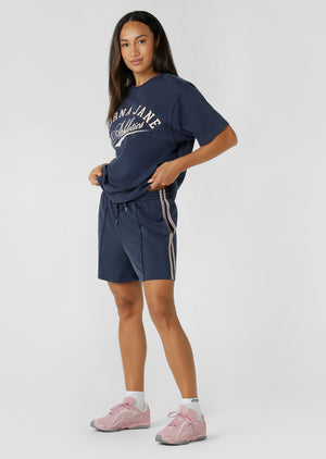 Lorna Jane Fan Favourite Washed T-Shirt - Washed Platinum Navy