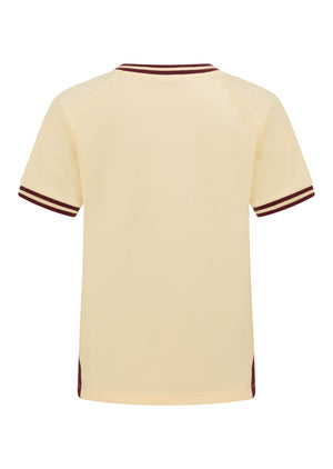 Lorna Jane Team Player V-Neck Slim T-Shirt - Vanilla Creme
