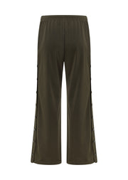Lorna Jane Retro Snap Pants - Dark Khaki Haze