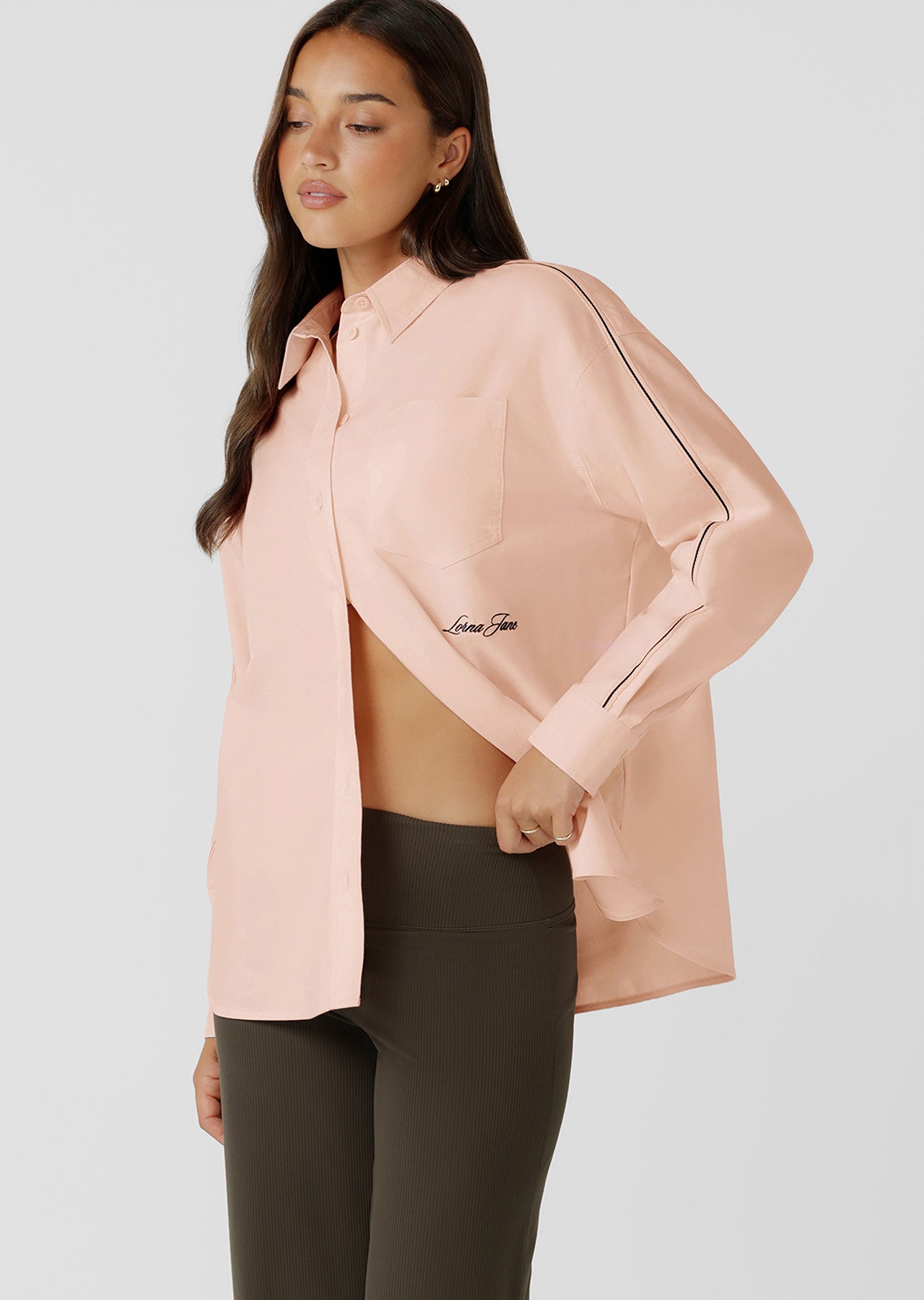 Lorna Jane Daydream Long Sleeve Shirt - Pale Peach