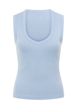 Lorna Jane Define Plunge Neck Tank - Oxford Blue