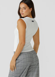Lorna Jane Define Plunge Neck Tank - White