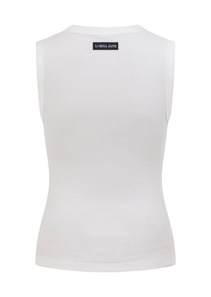 Lorna Jane Define Plunge Neck Tank - White