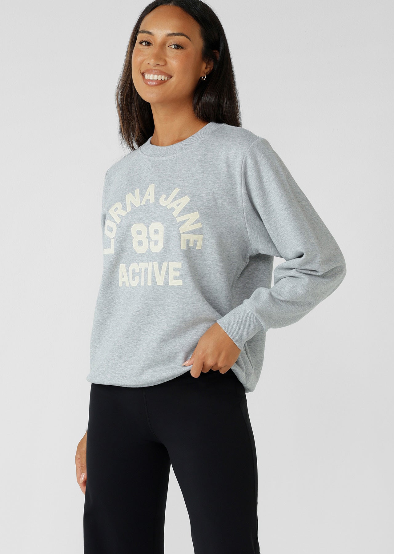Lorna Jane Daily Motion Sweat - Grey Marl