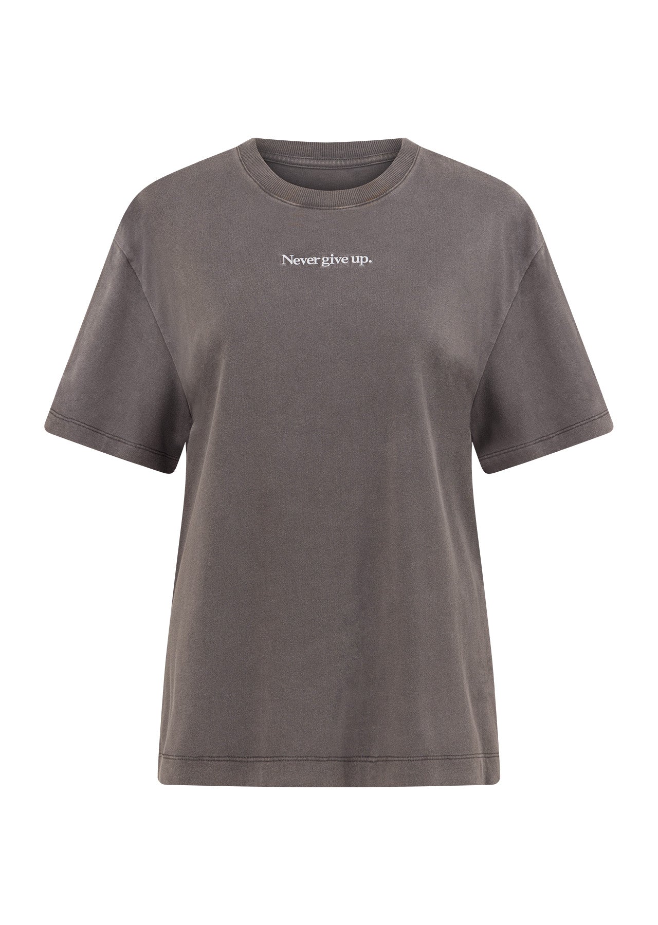 Lorna Jane Motivation Washed T-Shirt - Washed Thunder Grey