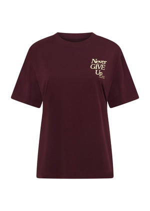 Lorna Jane Keep Going T-Shirt - Plum Red
