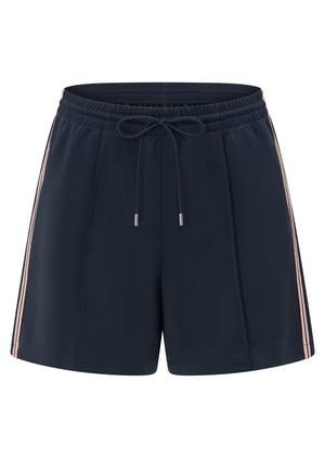 Lorna Jane Retro Shine Longline Shorts - Platinum Navy
