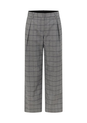 Lorna Jane Studio Tailored Pants - Grey Mini Check