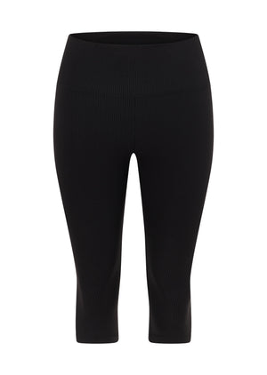 Lorna Jane Irresistible Rib Capri Leggings - Black