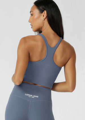 Lorna Jane Training Day Rib Bra Tank Combo - Powder Grey