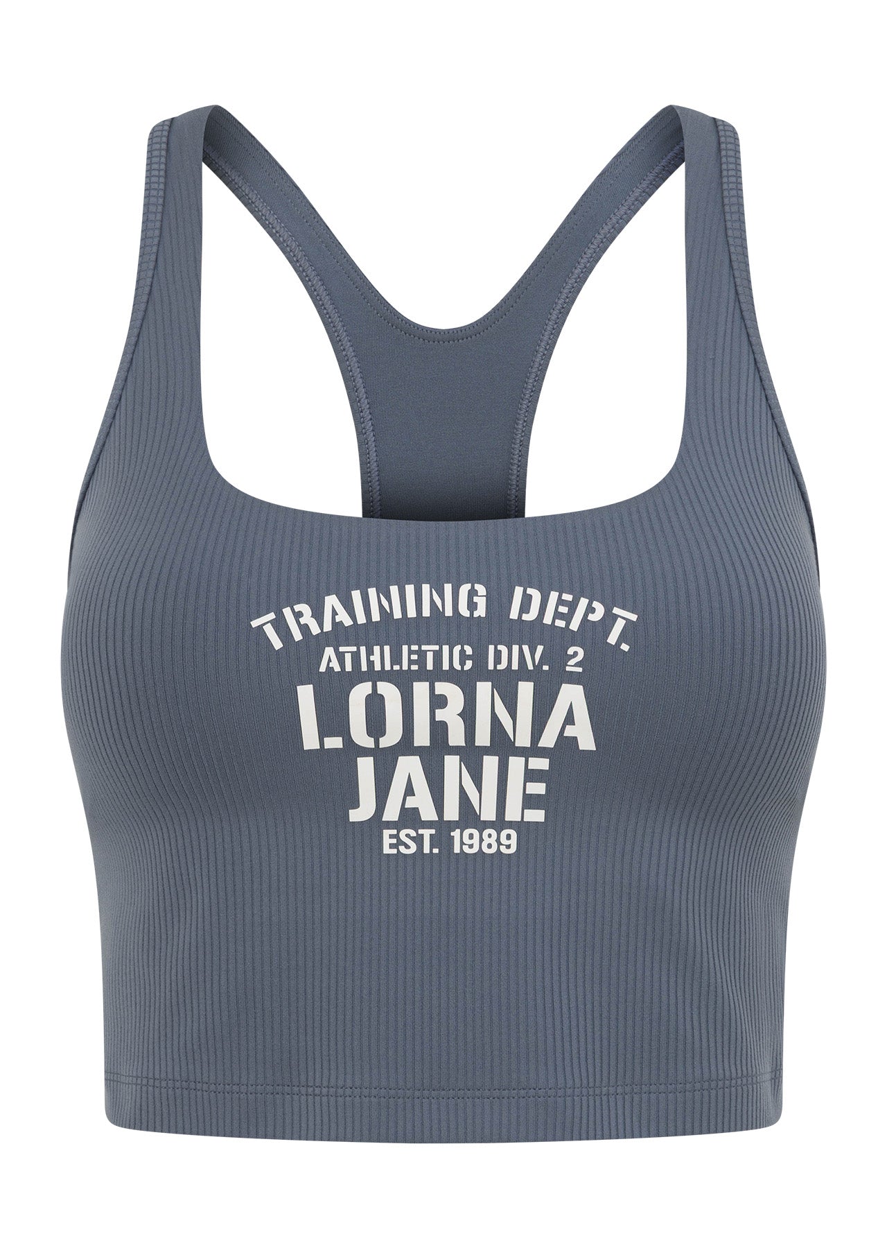 Lorna Jane Training Day Rib Bra Tank Combo - Powder Grey