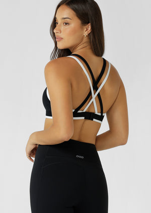 Lorna Jane Sprint To Finish Sports Bra - Black