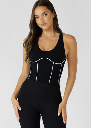 Lorna Jane Total Eclipse Bra Tank Combo - Black