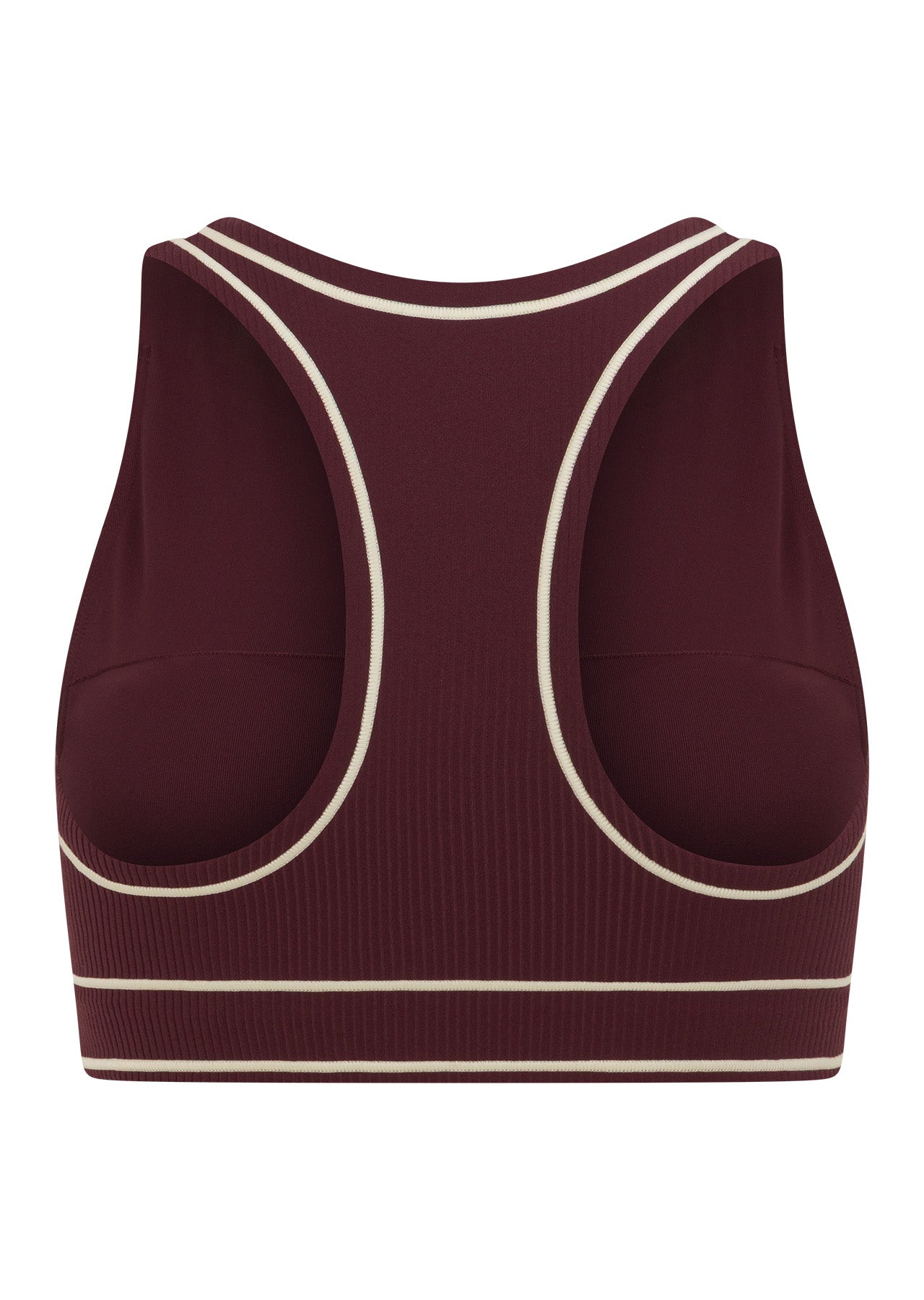 Lorna Jane All Star Luxe Rib Sports Bra - Plum Red