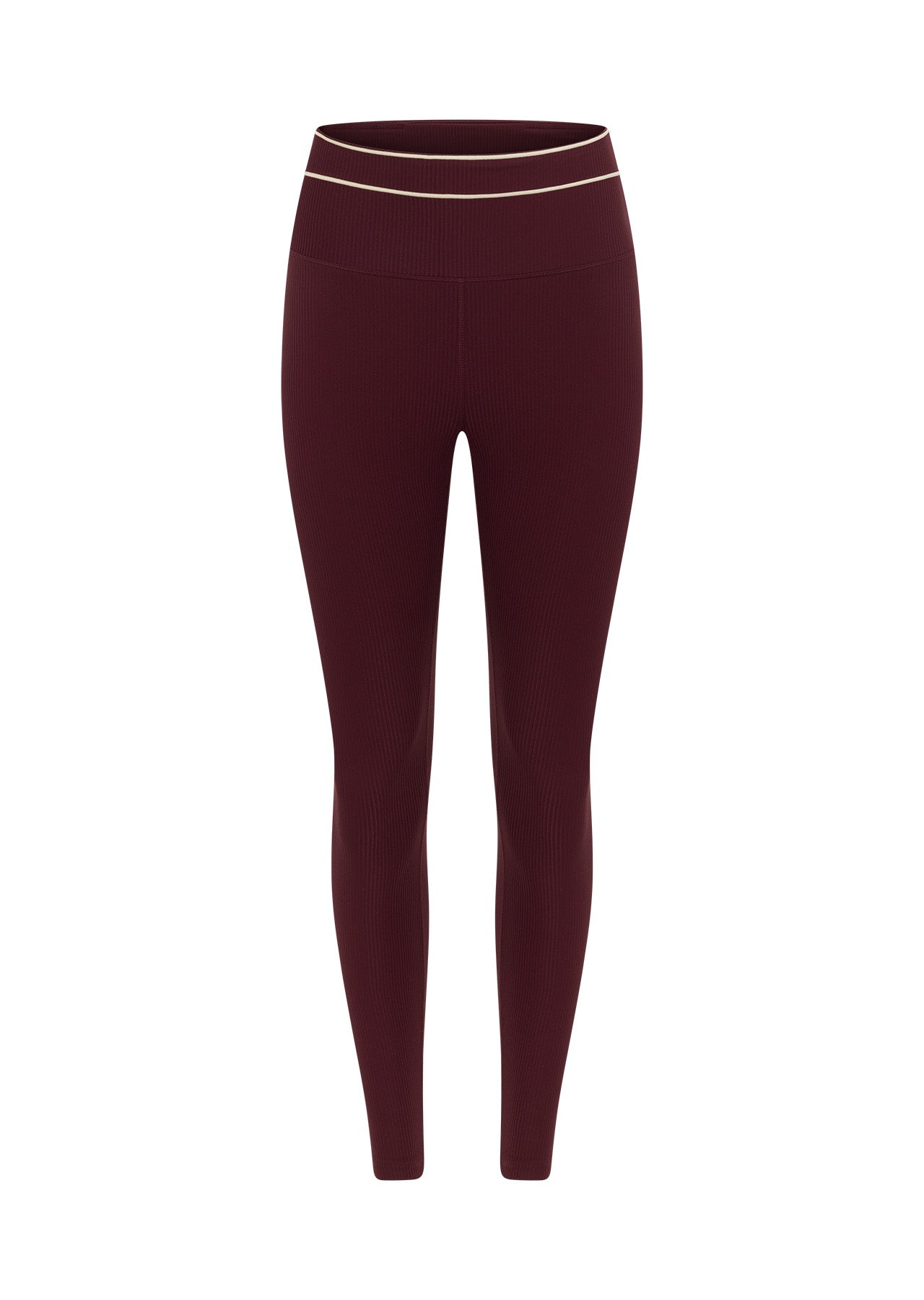 Lorna Jane All Star Luxe Rib Ankle Biter Leggings - Plum Red