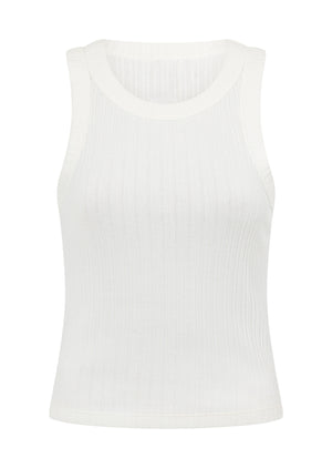 Lorna Jane Essential Wide Ribbed Tank - Porcelain