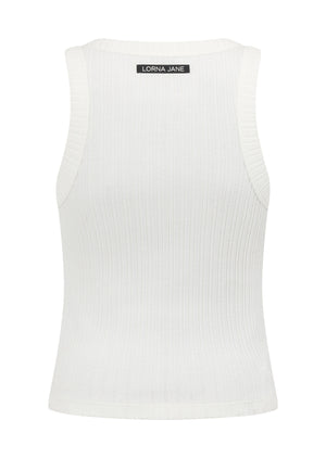 Lorna Jane Essential Wide Ribbed Tank - Porcelain