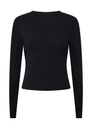 Lorna Jane Ultimate Comfort Long Sleeve Rib Top - Black