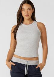 Lorna Jane LJ Basics Rib Tank - Light Grey Marl