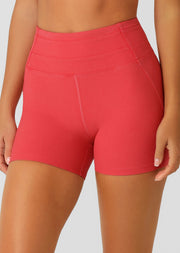 Lorna Jane Amplify Washed Rib 12cm Bike Shorts - Washed Ginger