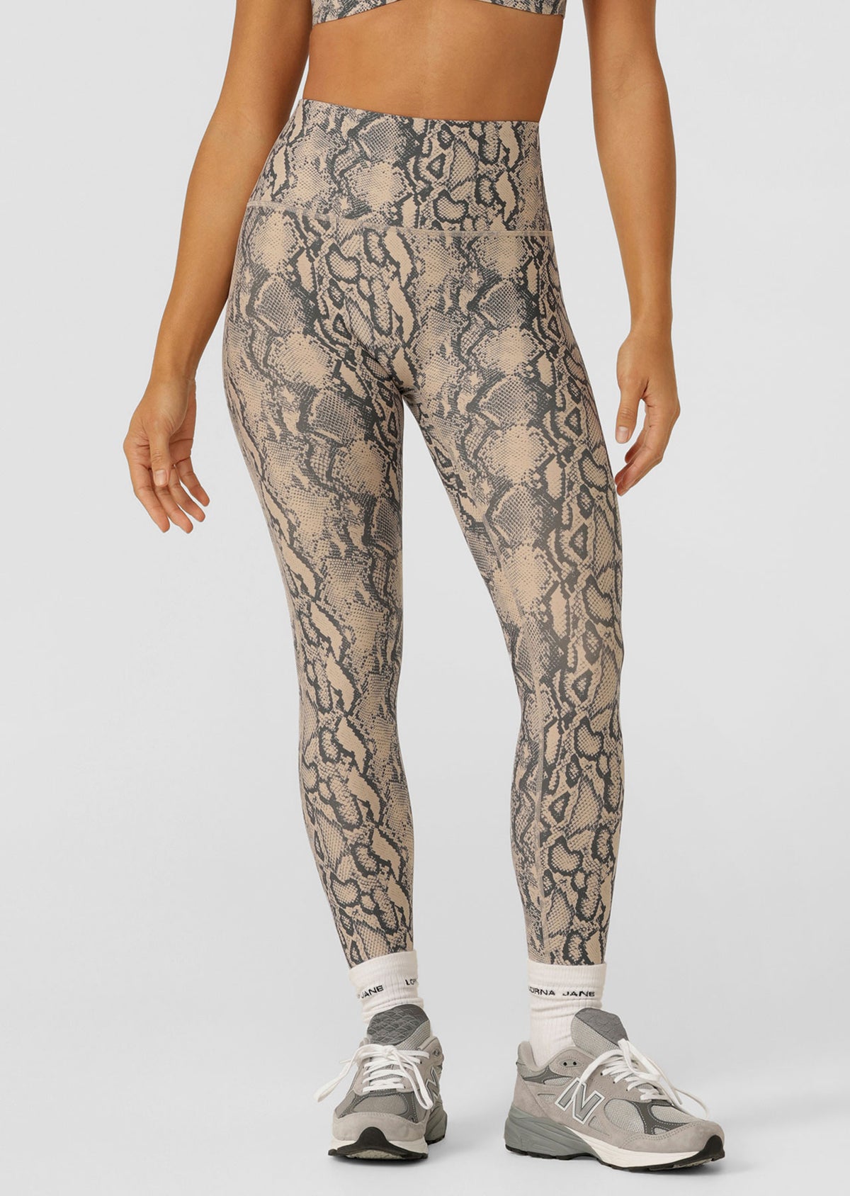 Lorna Jane Soft Serpentine No Ride Ankle Biter Leggings - Soft Serpentine Print