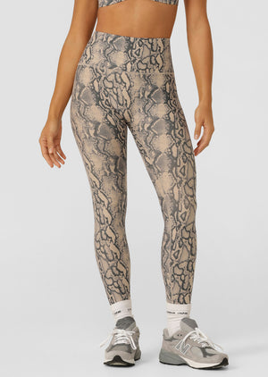 Lorna Jane Soft Serpentine No Ride Ankle Biter Leggings - Soft Serpentine Print