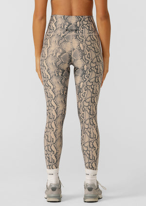 Lorna Jane Soft Serpentine No Ride Ankle Biter Leggings - Soft Serpentine Print