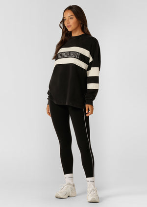 Lorna Jane Throwback Oversized Sweat - Black