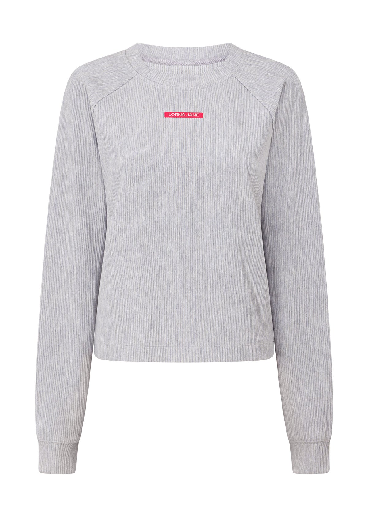 Lorna Jane Retreat Rib Long Sleeve Top - Grey Marl