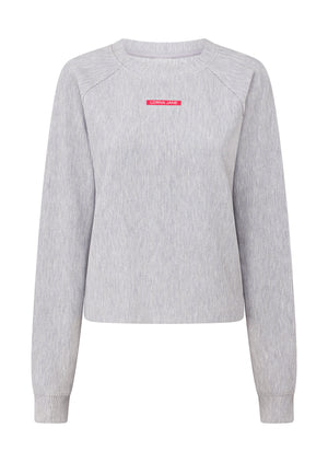 Lorna Jane Retreat Rib Long Sleeve Top - Grey Marl