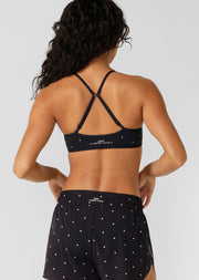 Lorna Jane Shine On All Day Sports Bra - Polka Dot Print