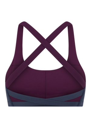Lorna Jane Qualifier High Support Sports Bra - Dark Grape