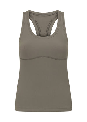 Lorna Jane Speed Circuit Active Rib Tank - Khaki Haze