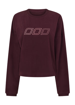Lorna Jane Iconic Lightweight Sweat - Plum Red