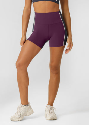 Lorna Jane Qualifier 12cm Bike Shorts - Dark Grape