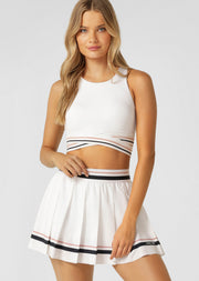 Lorna Jane Get Fit Stripe Sports Bra - White