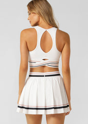 Lorna Jane Get Fit Stripe Sports Bra - White