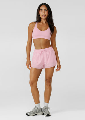 Lorna Jane Run Around High Support Sports Bra - Sweet Pink