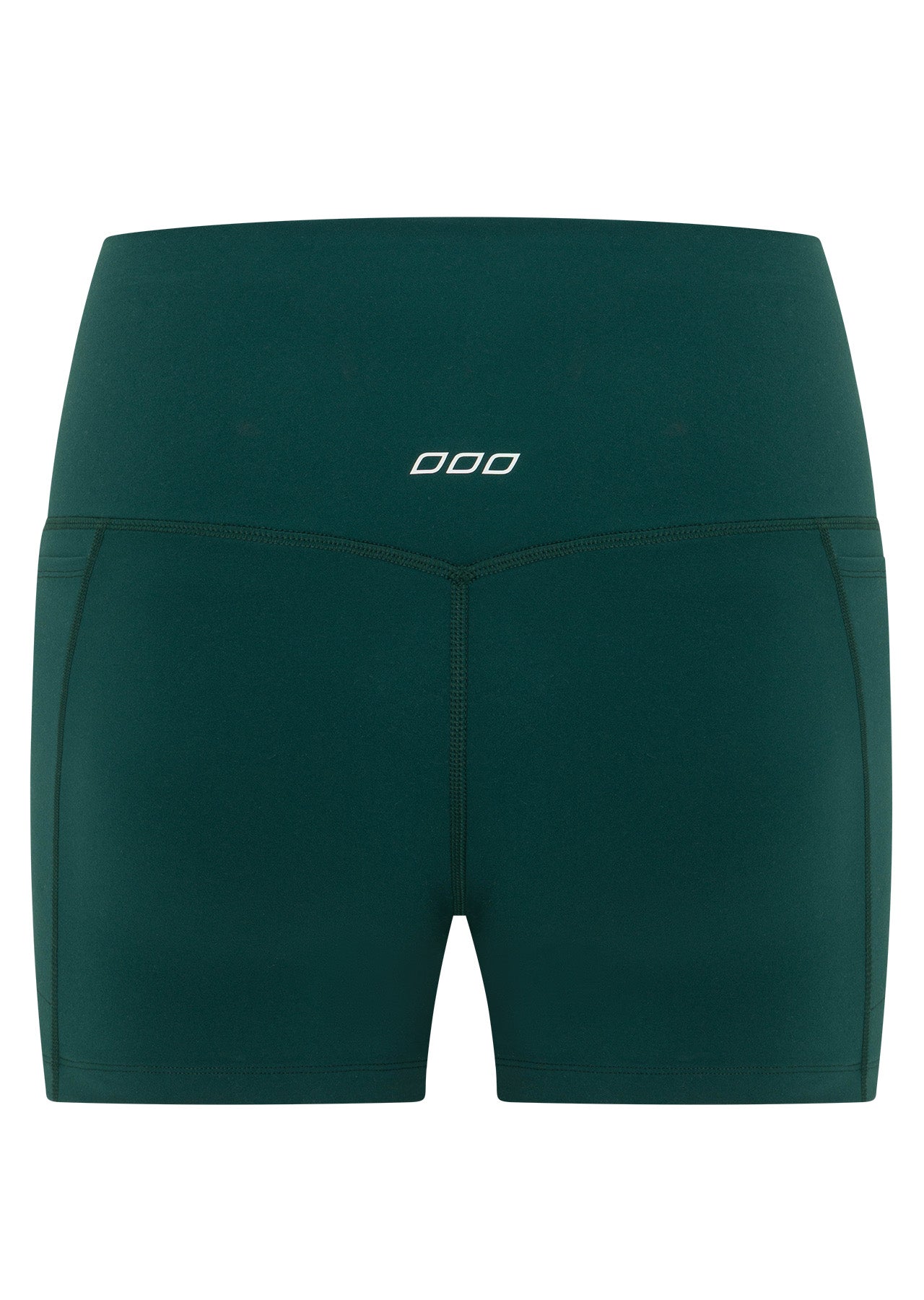 Lorna Jane Hi-Fold No Ride 2 Pocket 10cm Bike Shorts - Midnight Green