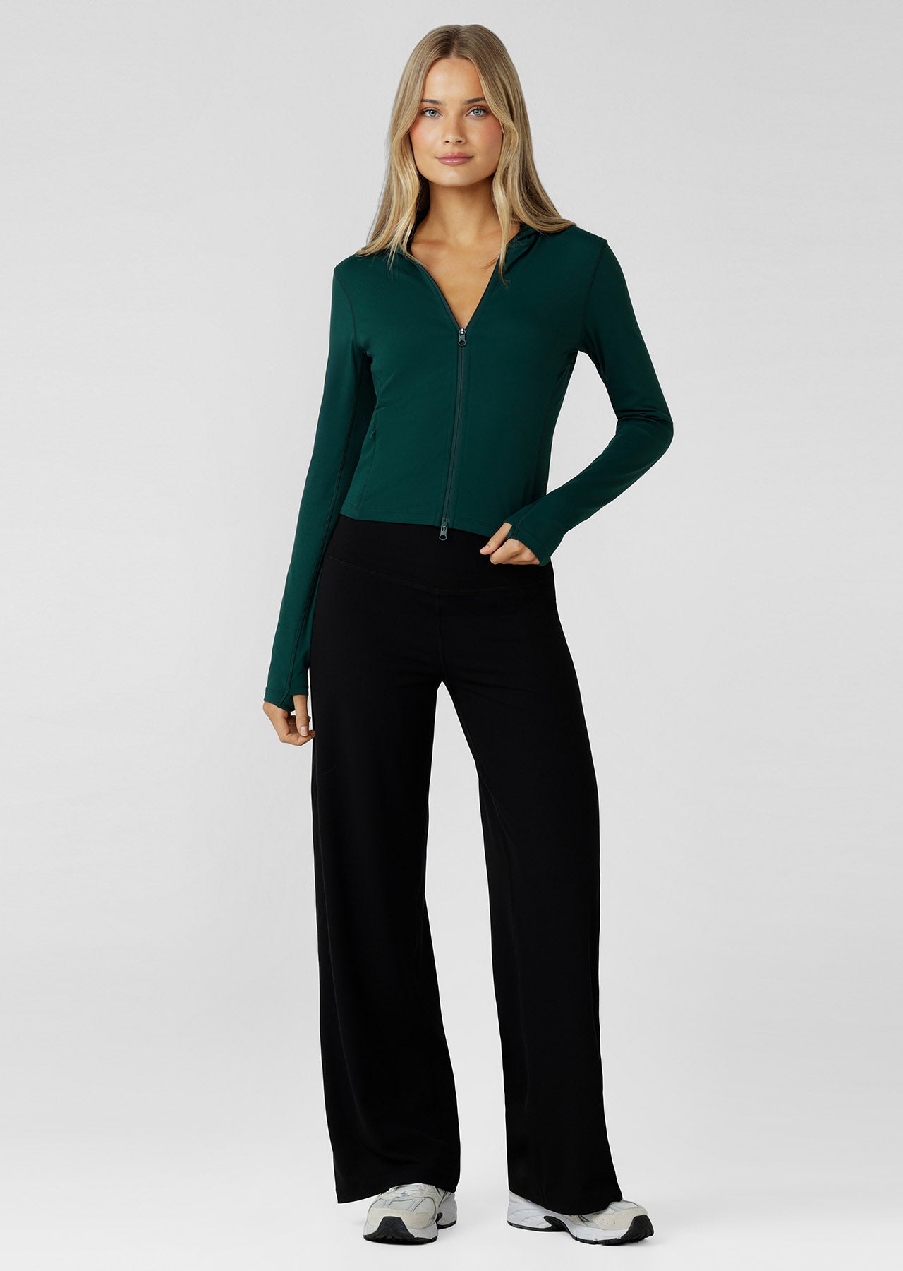 Lorna Jane All Star Active Zip Through Jacket - Midnight Green