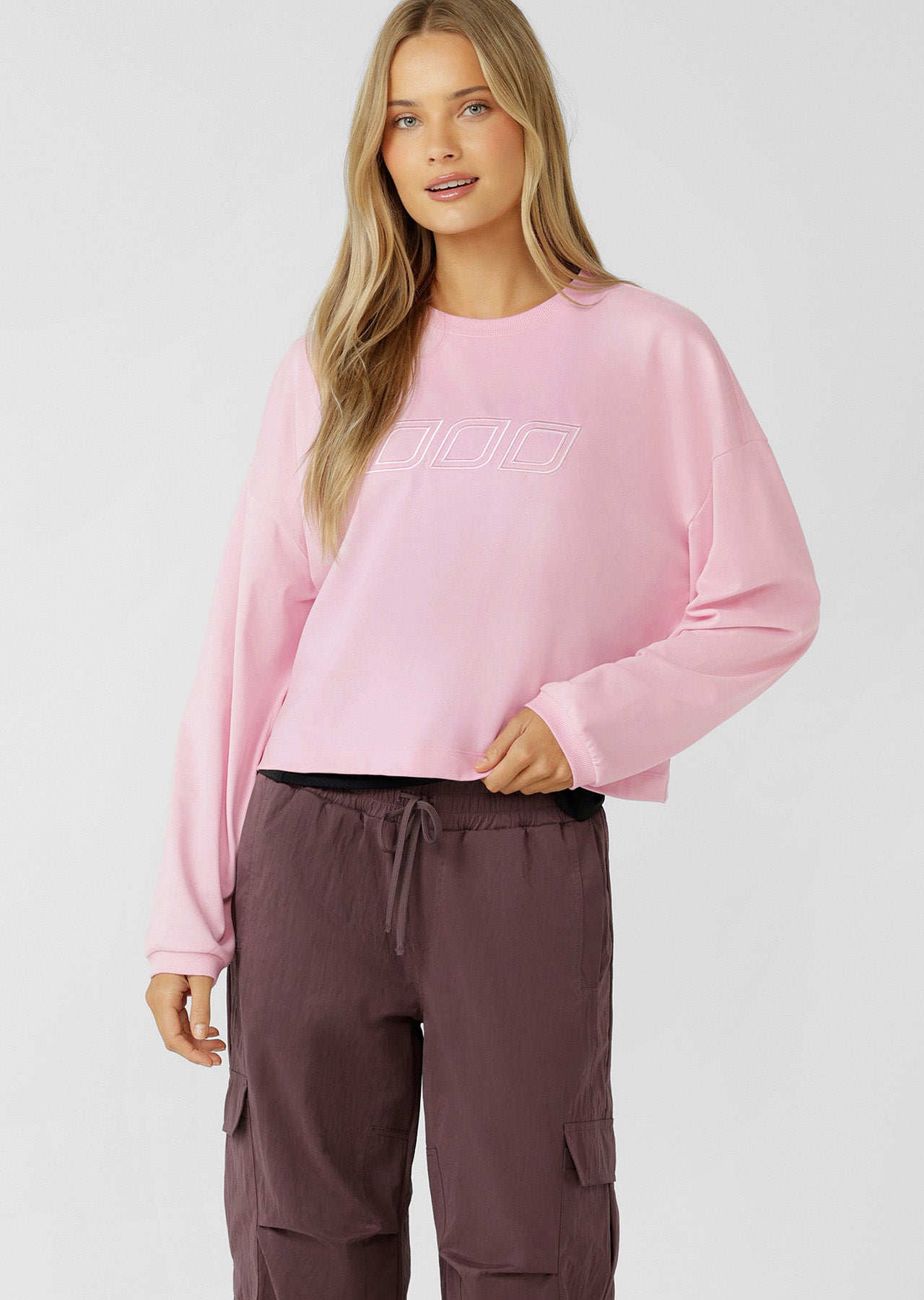 Lorna Jane Iconic Go-To Long Sleeve Top - Sweet Pink