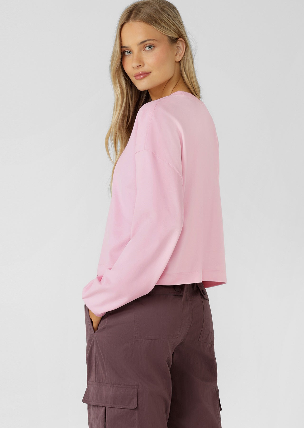 Lorna Jane Iconic Go-To Long Sleeve Top - Sweet Pink