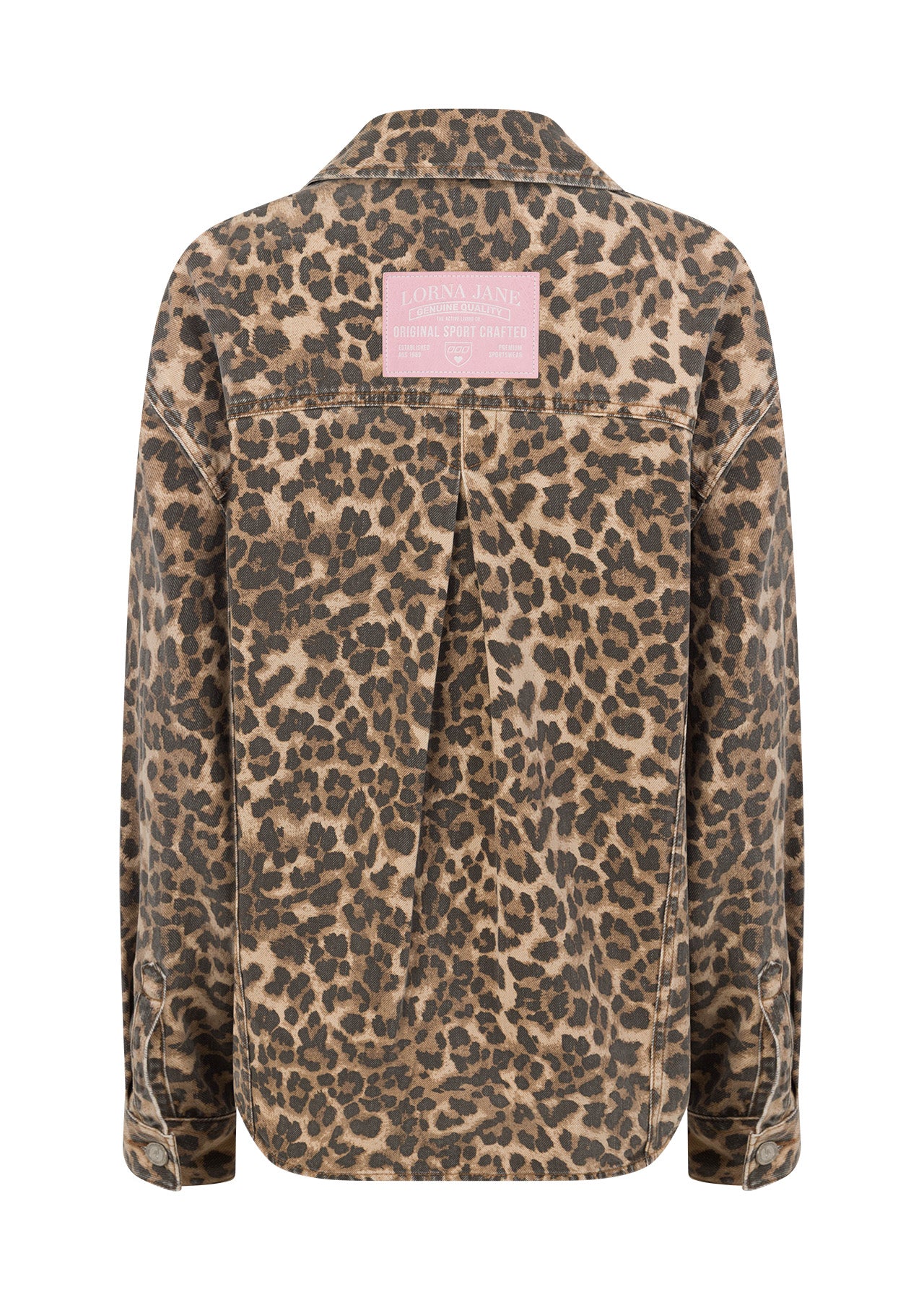 Lorna Jane Gone Wild Faded Denim Overshirt - Faded Gone Wild Print