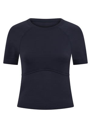 Lorna Jane Seamless Contour Short Sleeve Top - Platinum Navy