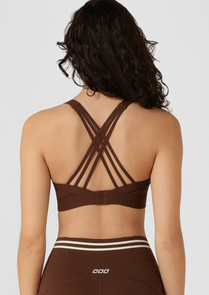 Lorna Jane Bring It All Pocket Sports Bra - Espresso