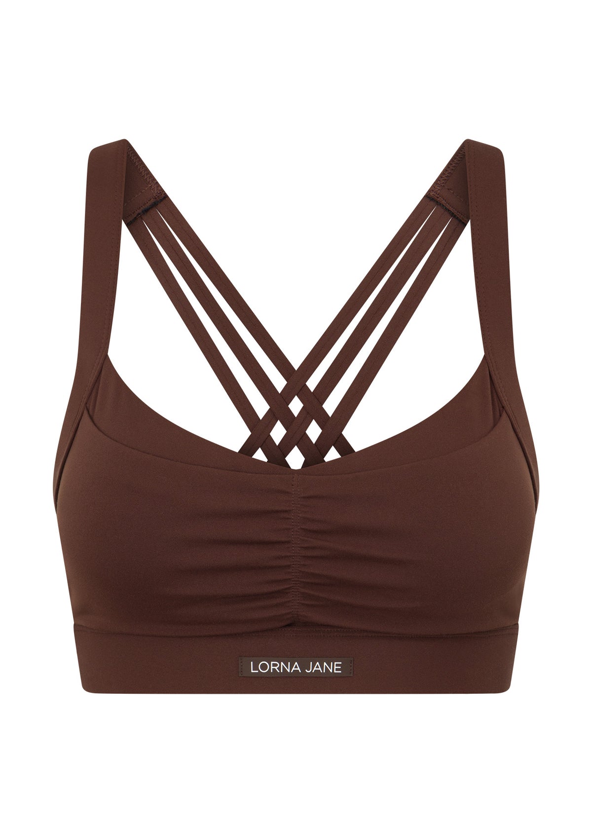 Lorna Jane Bring It All Pocket Sports Bra - Espresso
