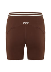Lorna Jane Stash It All 3 Pocket 14cm Bike Shorts - Espresso