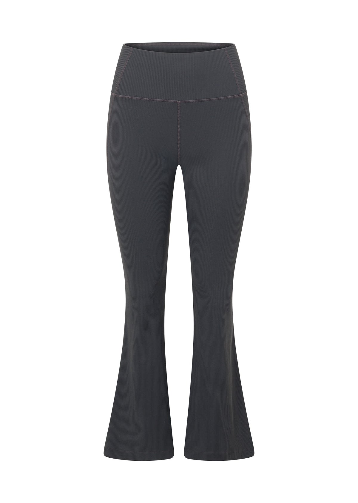 Lorna Jane Irresistible Hi Fold Rib Flared Leggings - Titanium