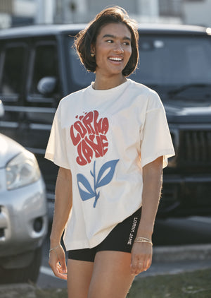 Lorna Jane Motif Print T-Shirt - Cream